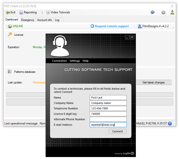 FVD Tech support tool